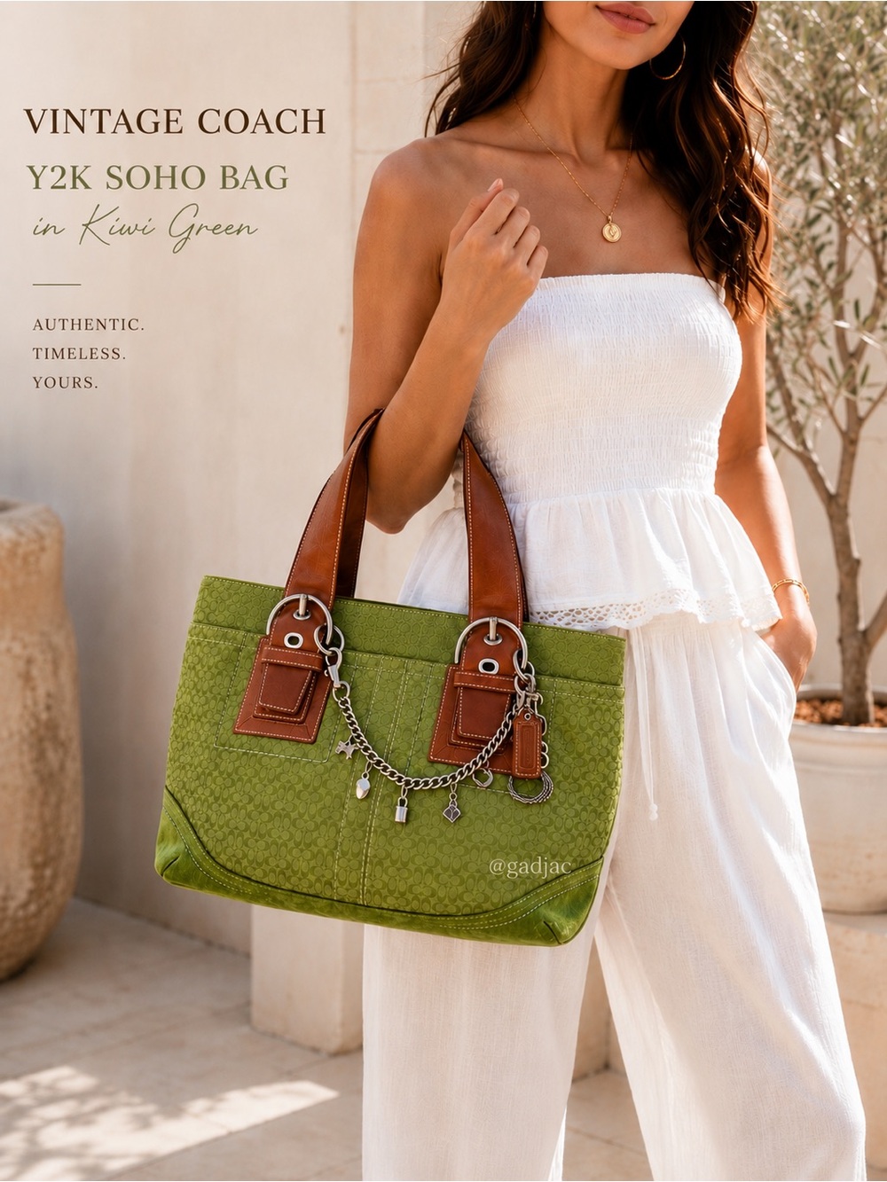 Vintage COACH Y2K Large Soho Signature Jacquard Satchel (Style F10928) - Picture 2 of 16